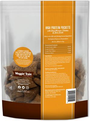 High Protein Chicken Pockets with Bone Marrow & Bone Broth Grain-Free Crunchy Dog Treats, 12-oz bag
