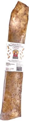 Golosinas para perros con mantequilla de maní y cachete de res, 10-12 pulgadas