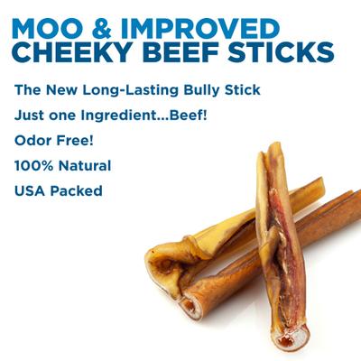 6-inch Cheeky Beef Flavored Dog Hard Chews, 5 count