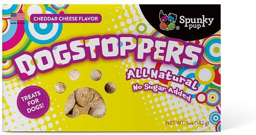 DogStoppers Cheese Flavored Biscuits Crunchy Dog Treats, 5-oz box
