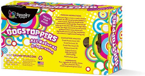 DogStoppers Cheese Flavored Biscuits Crunchy Dog Treats, 5-oz box