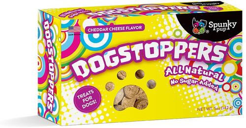 DogStoppers Cheese Flavored Biscuits Crunchy Dog Treats, 5-oz box