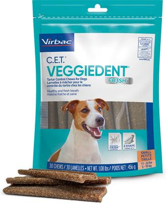 C.E.T. VeggieDent Fr3sh Dental Chews for X-Small Dogs, 30 count