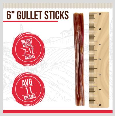 Gullet Sticks Beef Flavored 6-in Dog Chews, 12 count