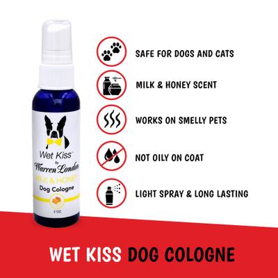 Wet Kiss Milk & Honey All-Natural Dog Cologne, 2-fl oz bottle