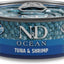 N&D Ocean Tuna & Shrimp Grain-Free Wet Cat Food, 2.46-oz can, case of 6