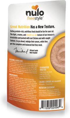 Freestyle Silky Mousse Chicken & Salmon Recipe Grain-Free Wet Cat Food, 2.8-oz, case of 24