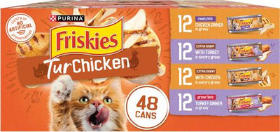TurChicken Variety Pack Canned Cat Food, 5.5-oz can, case of 48