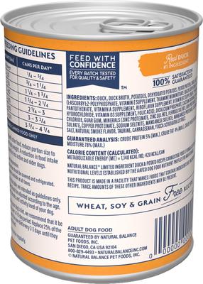 L.I.D. Limited Ingredient Diets Duck & Potato Formula Grain-Free Canned Dog Food, 13.2-oz can, bundle of 24