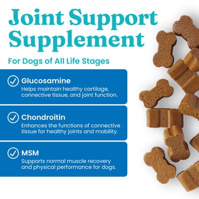 Leaps & Hounds Soft Chews Glucosamine Chondroitin Joint Supplement for Dogs, 60 count