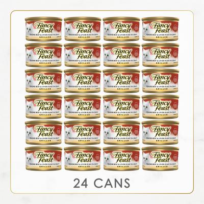 Grilled Tender Beef & Liver Feast in Gravy Canned Cat Food, 3-oz, case of 24