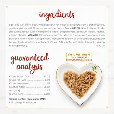 Grilled Tender Beef & Liver Feast in Gravy Canned Cat Food, 3-oz, case of 24