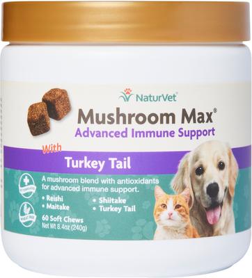 Mushroom Max Immunity Hickory Smoked Bacon Flavored Supplement for Dogs & Cats, 60 count