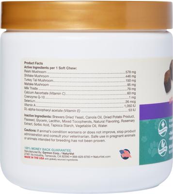 Mushroom Max Immunity Hickory Smoked Bacon Flavored Supplement for Dogs & Cats, 60 count