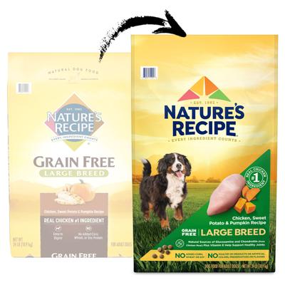 Large Breed Grain-Free Chicken, Sweet Potato & Pumpkin Recipe Dry Dog Food, 24-lb bag