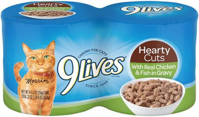 Hearty Cuts with Real Chicken & Fish In Gravy Wet Cat Food, 5.5-oz can, case of 24