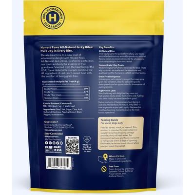 Premios para perros Jerky Bites con sabor a carne de res, sin cereales, bolsa de 7.8 oz