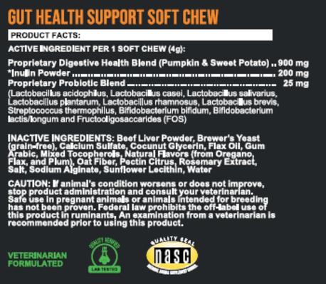 Beef Flavored Gut Health Supplement for Dogs, 90 count