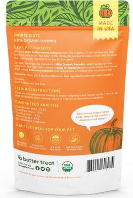 Organic Freeze-Dried Pumpkin Organic Dog & Cat Treats, 1-oz bag