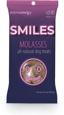 Snack Pack Smiles Molasses Dog Treat, 2.5-oz bag, case of 8