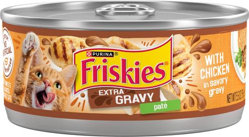 Extra Gravy Pate with Salmon in Savory Gravy Canned Cat Food, 5.5-oz, case of 24