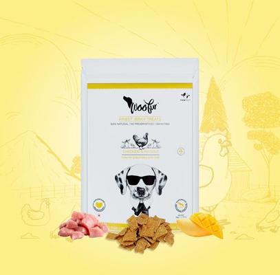 Woofur Chicken & Mango Air-Dried All Natural Grain-Free Jerky Dog Training Treat, 1.76-oz bag