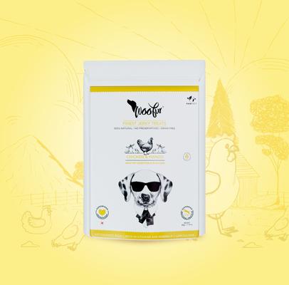 Woofur Chicken & Mango Air-Dried All Natural Grain-Free Jerky Dog Training Treat, 1.76-oz bag