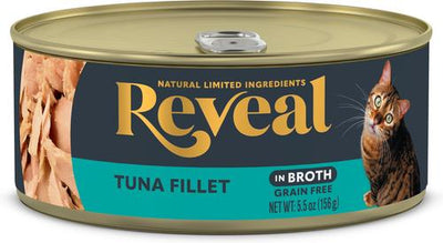 Natural Limited Ingredient Grain-Free Tuna Fillet in Broth Wet Cat Food, 5.5-oz, case of 12