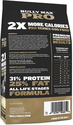 Pro 2X High Calorie Chicken Dry Dog Food, 4-lb bag