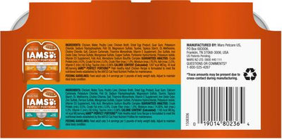 Perfect Portions Healthy Adult Chicken & Tuna Variety Pack Grain-Free Pate Wet Cat Food, 2.6-oz tray, case of 12 twin-packs
