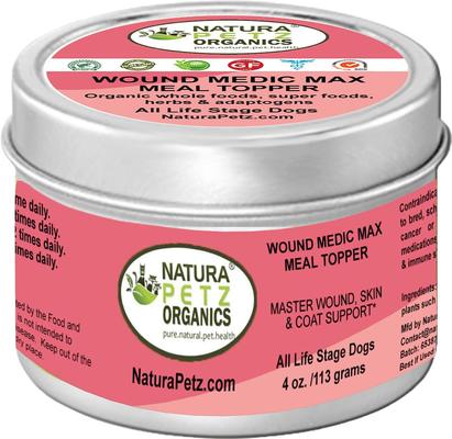 WOUND MEDIC MAX MEAL TOPPER* Master Wound, Skin & Coat Support* Dog Supplement, 4-oz jar