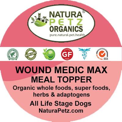 WOUND MEDIC MAX MEAL TOPPER* Master Wound, Skin & Coat Support* Dog Supplement, 4-oz jar