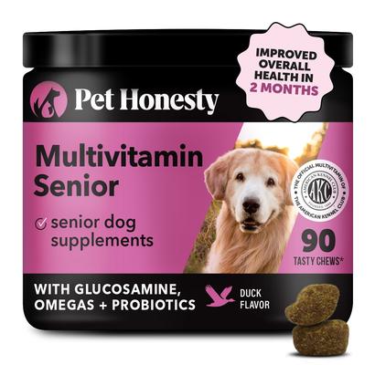 Senior Multivitamin Duck Flavored Soft Chews Digestive Support for Senior Dogs, 90 count, 270 count