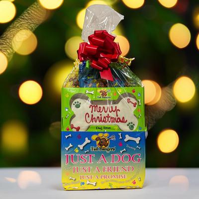 Merry Christmas Gift Basket Variety Pack Crunchy Dog Treats