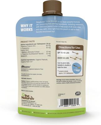 BusyButter Extra Strength Peanut Butter Flavored Paste Calming Supplement for Dogs, 6-oz pouch