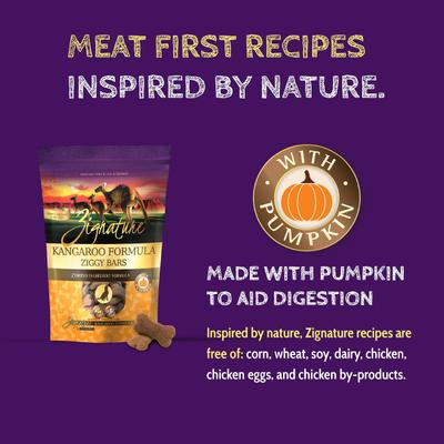 Barritas de galleta Ziggy Bars de fórmula canguro para perros, bolsa de 355 g