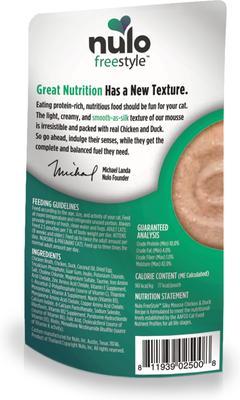 Freestyle Silky Mousse Chicken & Duck Recipe Grain-Free Wet Cat Food, 2.8-oz, case of 24