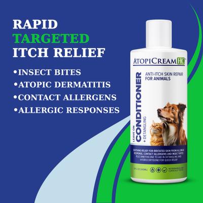 AtopiCream HC Hydrocortisone Leave-On Dog & Cat Conditioner/Lotion, 8-fl oz bottle
