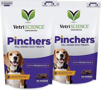 Pinchers Pill Hiding Probiotic Peanut Butter Flavor Dog Treats, 45 count, 2 count