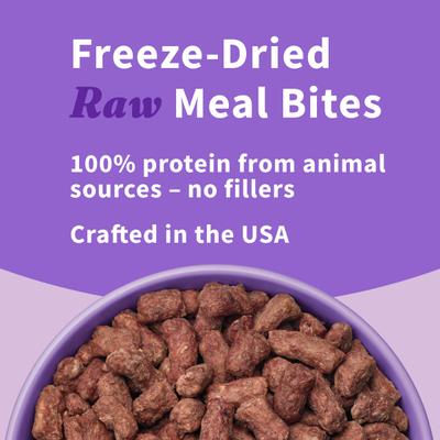 Meal Bites Beef Recipe Raw Freeze-Dried Dog Food, 14-oz bag