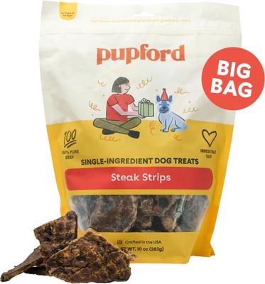 Steak Strips Beef Limited Ingredient Jerky Dog Treats, 10-oz bag