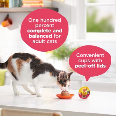 Pate in Gravy with Real Chicken & Beef Wet Cat Food, 2.75-oz cup, case of 12