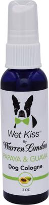 Colonia totalmente natural para perros y gatos Wet Kiss Papaya & Guava, botella de 2 onzas líquidas