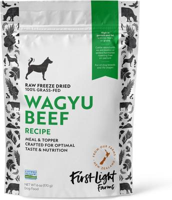 Wagyu Beef 100% Grass Fed Raw Freeze-Dried Dog Food, 6-oz bag