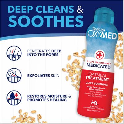 OxyMed Medicated Itch Relief Oatmeal Dog Conditioner Treatment Rinse, 1-gal bottle