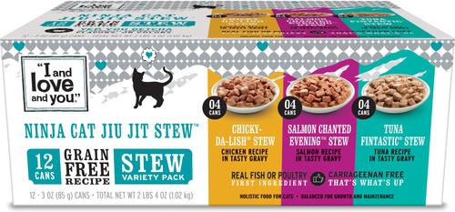 Tuna Fintastic Stew Grain-Free Canned Cat Food, 3-oz, case of 24
