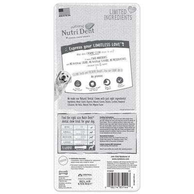 Nutri Dent Filet Mignon Flavored Dog Dental Chews, X-Large