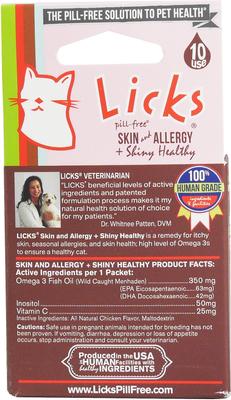 Pill-Free SKIN & ALLERGY Cat Supplement, 10 count