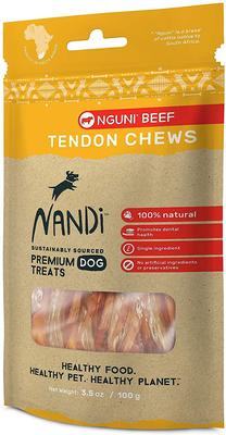 Nguni Beef Tendon Chews Dog Treats, 3.5-oz bag