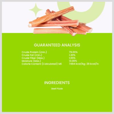 No Stink! Free Ranger Beef Bully Stix Grain-Free Dog Chews, 6-in, 5 pack